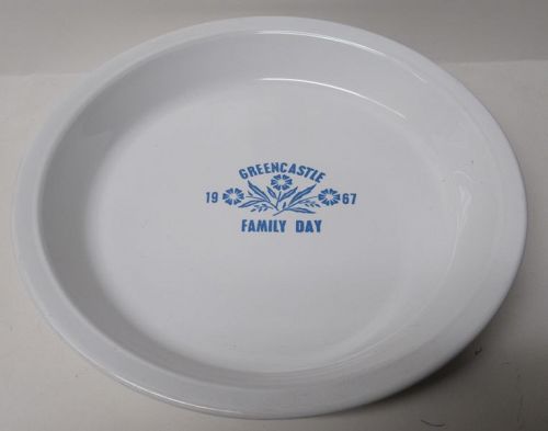 Corning Corelle Greencastle, PA 1967 FAMILY DAY 10 Inch PIE PLATE