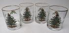 Spode CHRISTMAS TREE 12 Oz Double Old Fashion Tumblers, Set of 4, OB