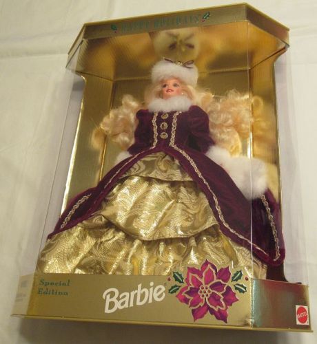 1996 Mattel HAPPY HOLIDAY BARBIE Doll, Blonde Special Edition, MIB