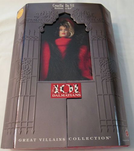 1997 Mattel CRUELLA DeVIL RUTHLESS In RED 101 Dalmations BARBIE,MIB