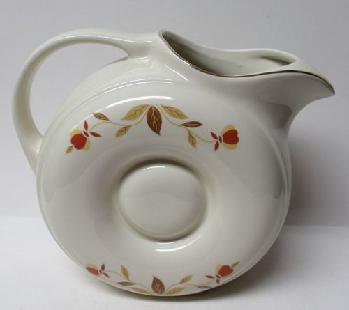 Hall 1991 NALCC AUTUMN LEAF 7 In High DONUT WATER JUG or PITCHER