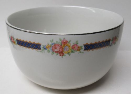 Hall China BLUE BOUQUET Straight Sided 7 1/4 In Diameter MIXING BOWL