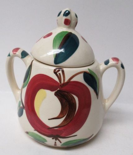 Purinton Pottery OPEN APPLE 5 Inch High SUGAR BOWL with LID