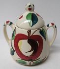 Purinton Pottery OPEN APPLE 5 Inch High SUGAR BOWL with LID