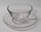 Imperial Glass Crystal CANDLEWICK Tea or Coffee CUP and SAUCER
