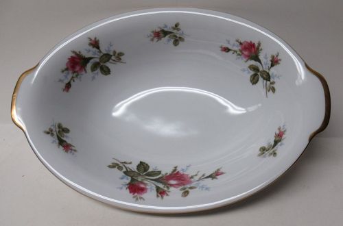 Sango China Japan MOSS ROSE 9 In TAB HANDLED OVAL BOWL