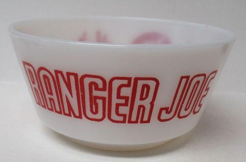 Hazel Atlas White w Red Lettering RANGER JOE 5 In Childs CEREAL BOWL