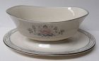 Lenox China CHARLESTON Oval GRAVY or SAUCE BOAT, Made In U.S.A.