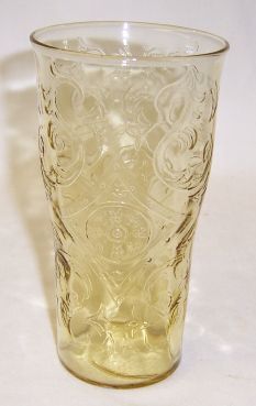 Federal Glass Amber MADRID 5 1/2 In 12 Oz FLARED ICE TEA TUMBLER