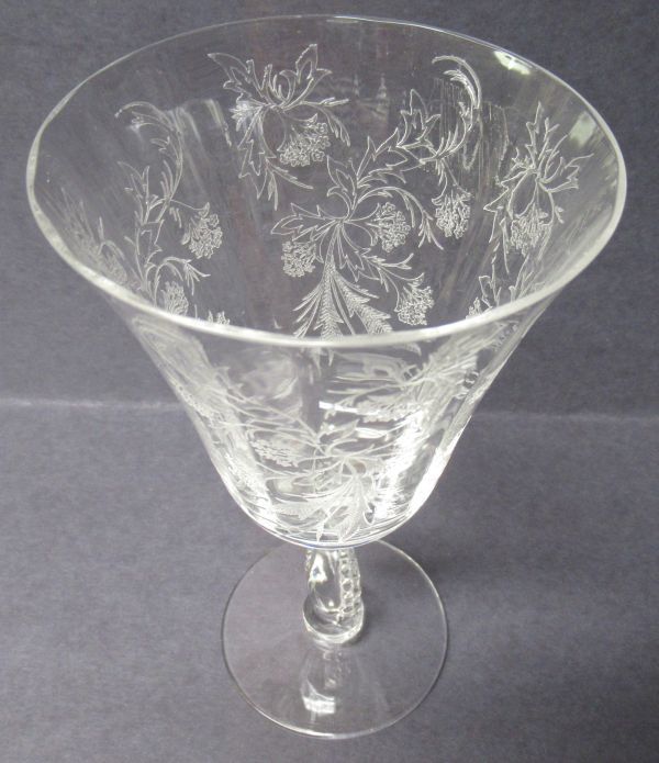 Fostoria Elegant Glass Crystal HEATHER 6 1/2 In 9 Oz WATER GOBLET