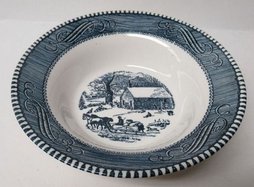 Royal China CURRIER and IVES 6 1/4 Inch CEREAL BOWL