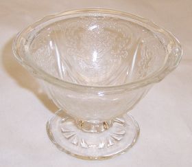 Hazel Atlas Crystal ROYAL LACE 2 3/4 Inch High Footed SHERBET DISH