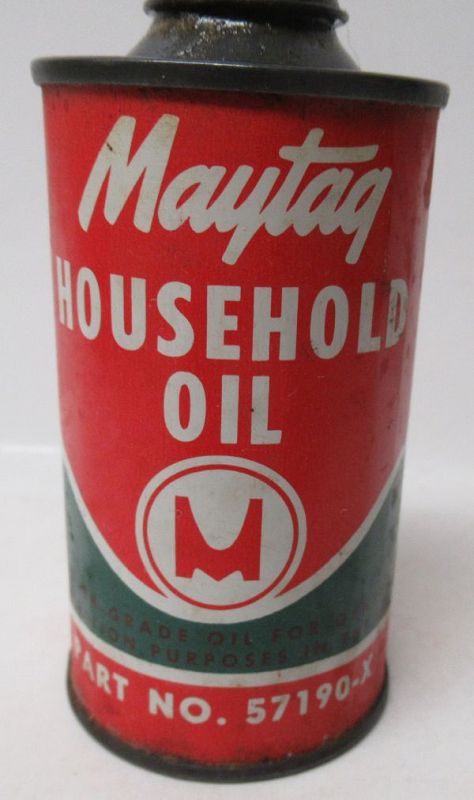 Maytag Vintage HOUSEHOLD OIL 3 Oz Tin, Made In U.S.A.