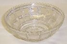 Imperial Glass Crystal BEADED BLOCK 5 1/2 Inch ROUND BOWL