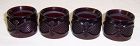 Avon Ruby Red 1876 CAPE COD NAPKIN RINGS, Set of Four