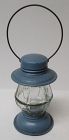 Vintage Glass LANTERN CANDY CONTAINER with Metal LID, Wire Handle USA