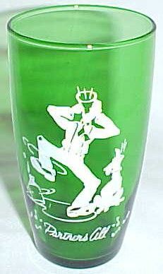 Anchor Hocking Fire King FOREST GREEN PARTNERS ALL 5 1/4 In TUMBLER
