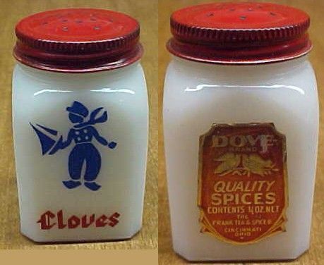 Tipp City DOVE 3 Inch CLOVES White Kitchen SHAKER, O. Label