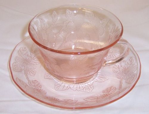 MacBeth Evans Pink DOGWOOD Apple Blossom CUP and SAUCER