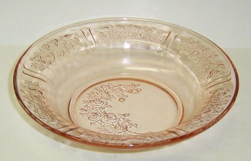 Federal Pink SHARON Cabbage Rose 7 1/2 Inch Flat SOUP BOWL