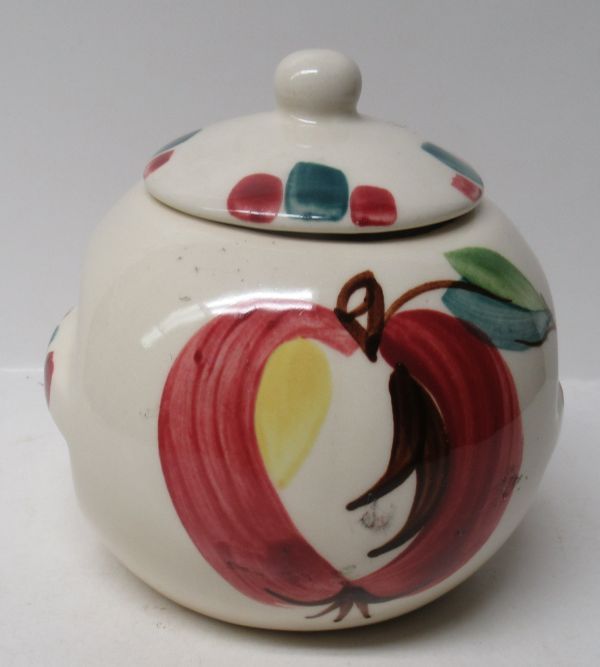 Purinton Pottery Slip Ware OPEN APPLE Individual BEAN POT and LID