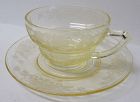 Indiana Glass Yellow VERNON, No. 616, Tea or Coffee CUP and SAUCER