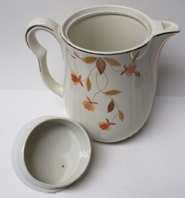 Hall China AUTUMN LEAF Jewel Tea 9 Cup RAYED COFFEE POT w/LID
