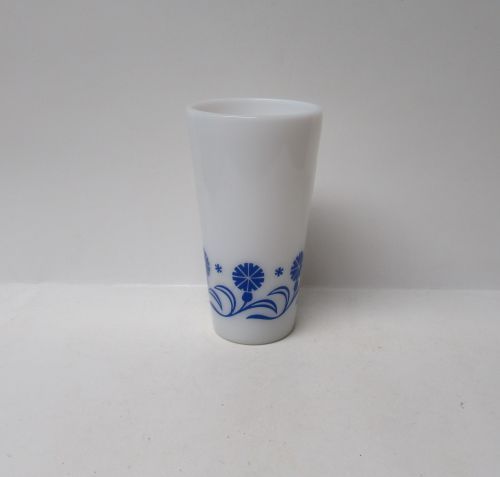 Vintage Milk White Blue CORNFLOWER 5 1/8 In TUMBLER