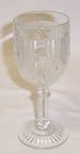 Jeannette Crystal IRIS and HERRINGBONE 5 1/2 In 4 Oz Tall WINE GOBLET