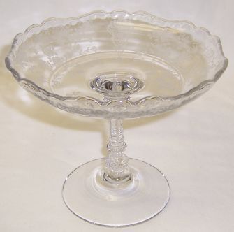 Cambridge Crystal ROSE POINT 5 Inch No. 3500/148 COMPORT