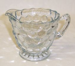 Anchor Hocking Fire King Blue BUBBLE 3 Inch High CREAMER