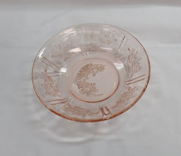 Federal Depression Glass Pink SHARON, Cabbage Rose, 6 In CEREAL BOWL