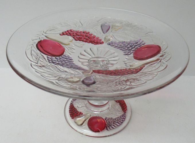 Westmoreland Crystal Ruby Flashed DELLA ROBBIA 3 3/4 In MINT COMPORT