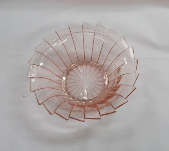 Jeannette Depression Glass Pink SIERRA Pinwheel 5 1/2 In CEREAL BOWL