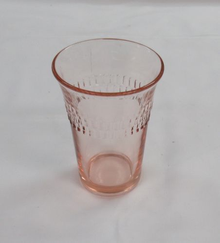 Hocking Pink ROULETTE Many Windows 3 1/2 In 5 Oz JUICE TUMBLER