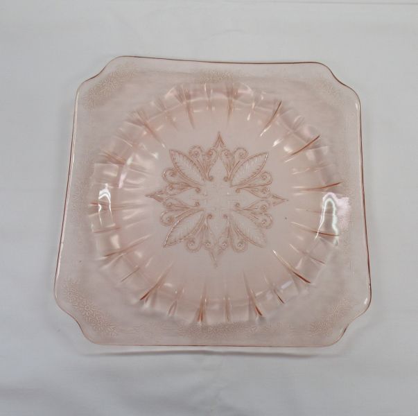Jeannette Pink ADAM 7 1/2 Inch Square SALAD or LUNCHEON PLATE
