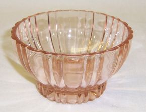 Hocking Depression Glass Pink OLD CAFE 3 3/4 Inch Footed SHERBET DISH