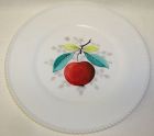 Westmoreland Milk Glass BEADED EDGE 10 1'4 In hp APPLE PLATE