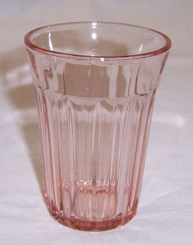 Hocking Depression Glass Pink FORTUNE 3 1/2 Inch 5 Oz JUICE TUMBLER