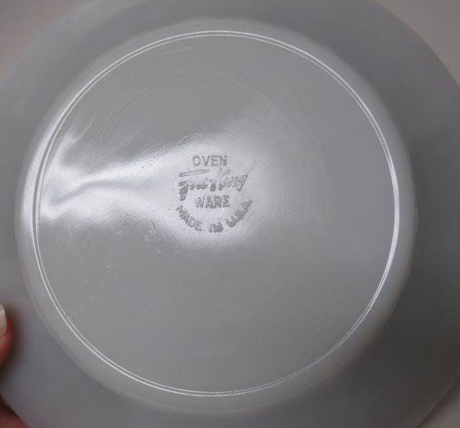 Anchor Hocking Fire King Gray LAUREL 7 1/2 In SALAD PLATE, Made In USA