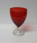 Anchor Hocking Fire King Ruby Red BUBBLE 5 1/4 Inch WATER GOBLET