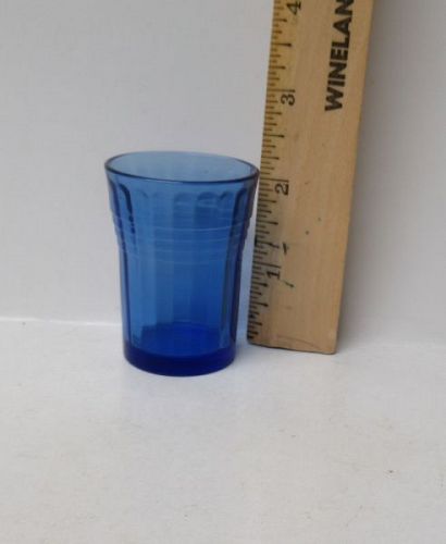 Hazel Atlas Cobalt MODERNTONE 2 1/4 Inch WHISKEY or SHOT GLASS