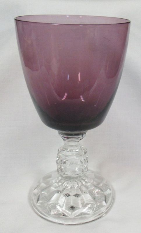 Fostoria Glass Amethyst AMERICAN LADY 6 1/4 Inch 10 Ounce WATER GOBLET