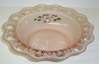 Hocking Depression Glass Pink LACE EDGE Old Colony 7 1/2 Inch BOWL