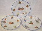 3-Vintage Germany China BABY FATS Childrens PLAY PLATES