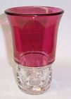 Indiana Glass Ruby Flashed KINGS CROWN 5 1/2 In Flat ICE TEA TUMBLER