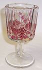 Westmoreland Glass Crystal Ruby flashed PANELED GRAPE 5 3/4 In GOBLET