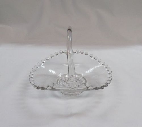 Imperial Glass Crystal CANDLEWICK 6 1/2 Inch HANDLED BASKET