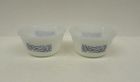 2 - Glasbake CURRIER and IVES 3 3/4 Inch CUSTARD or DESSERT CUPS