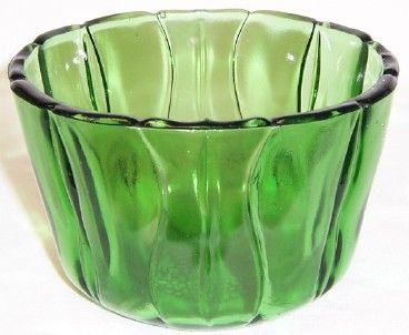 Dell Depression Glass Green TULIP 4 7/8 Inch ICE TUB